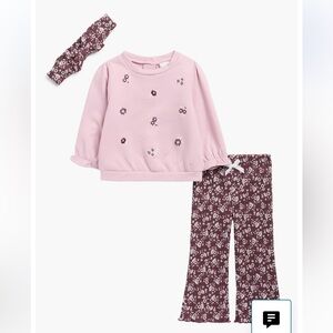 Floral Pink and Brown Kids Set